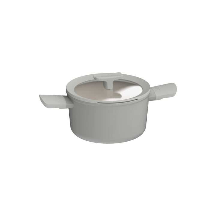 BergHOFF 20cm Covered Casserole – Balance Moonmist with Spoon Rest Lid & Recycled Aluminium Body