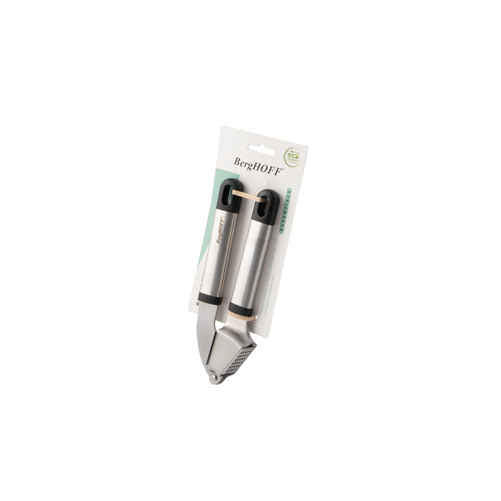 BergHOFF Garlic Press - Stainless Steel with Satin Finish and Large Capacity Chamber