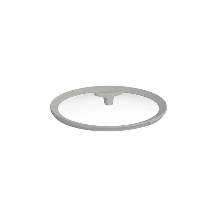 BergHOFF 32cm Glass Lid - Balance Moonmist with Spoon Rest and Silicone Rim, Fits Large Pots