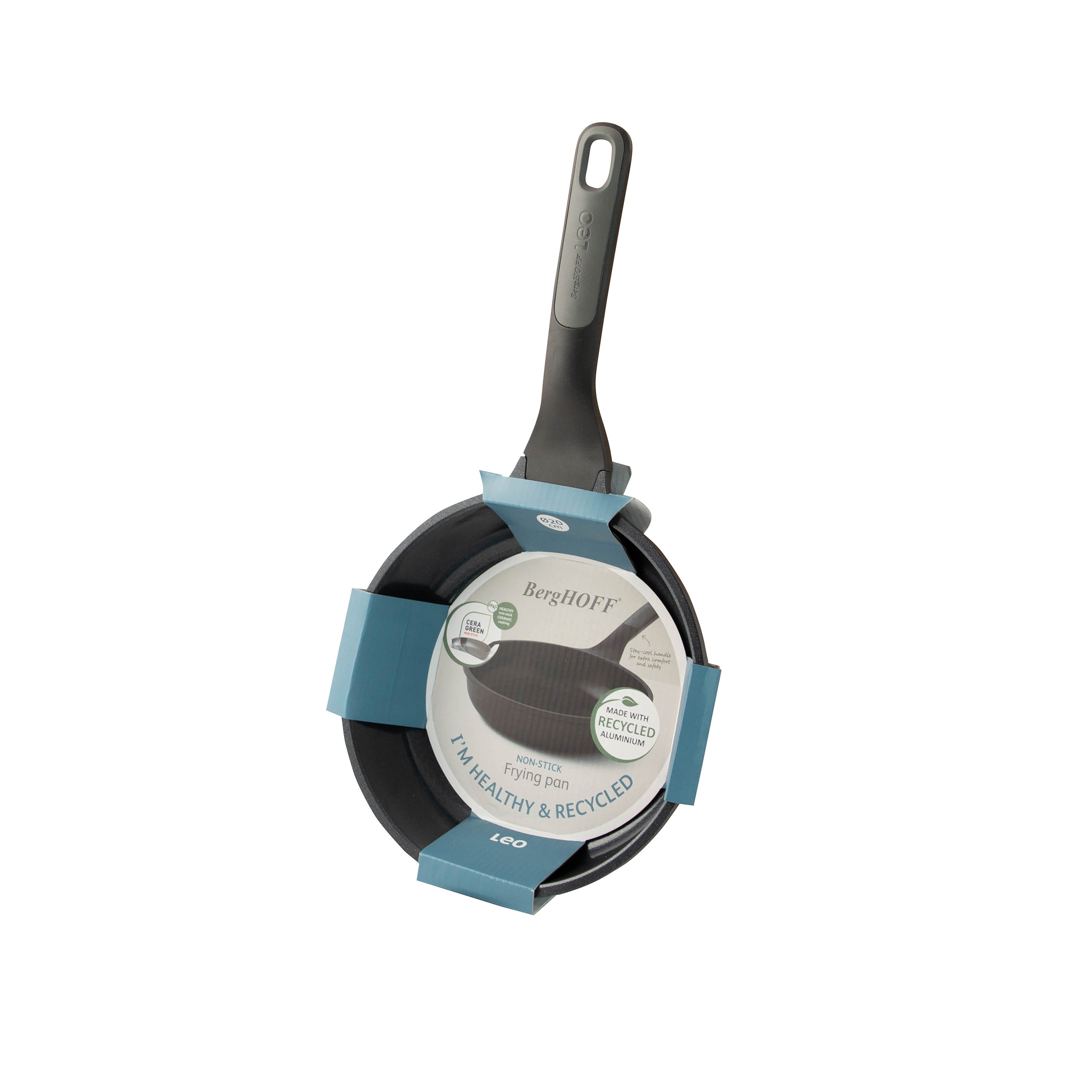 BergHOFF 20cm Frying Pan - Stone+ Series Cast Aluminium with CeraGreen Non-Stick & Soft Grip Handle