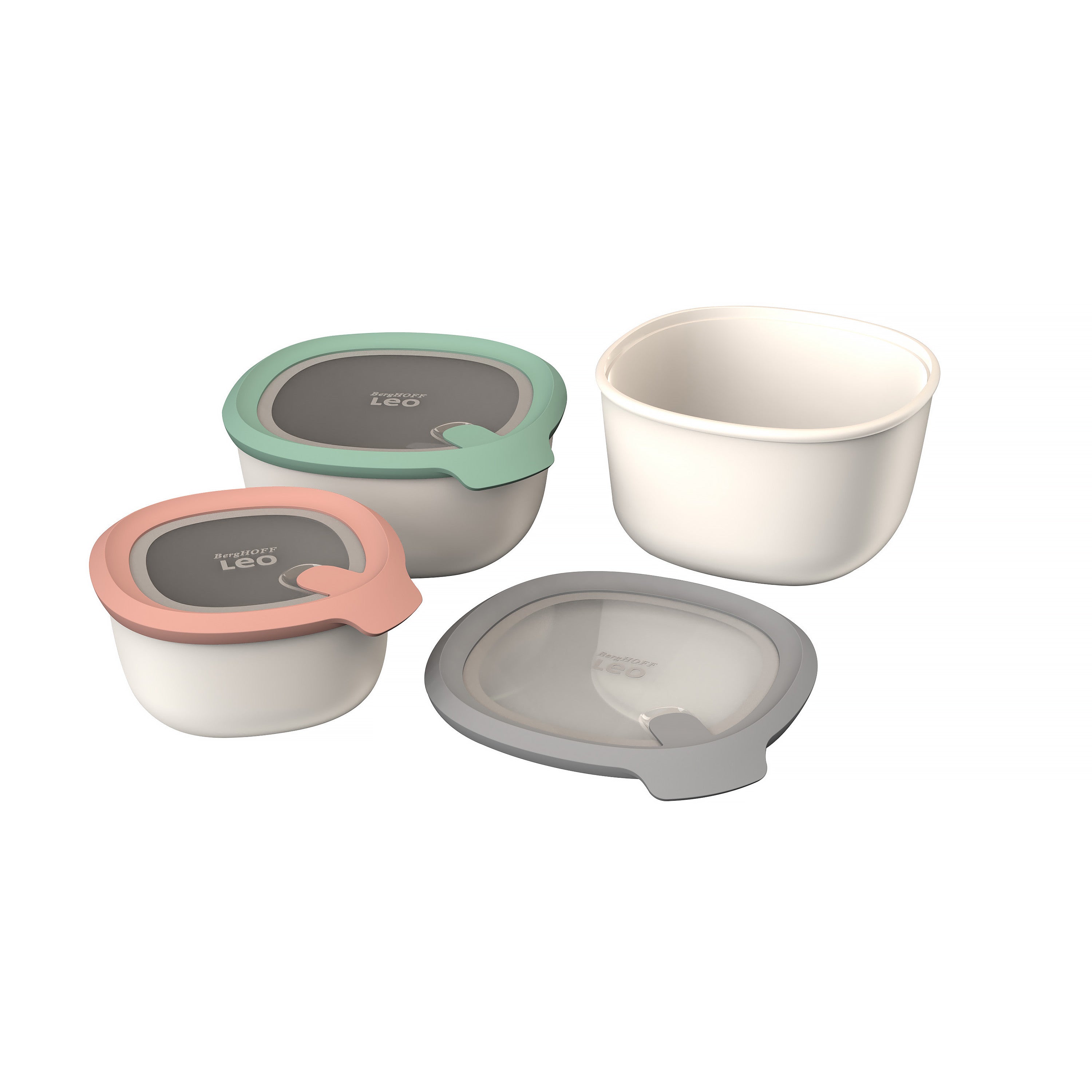 BergHOFF 3-Piece Multi-Bowls Set - Eco-Friendly Serving and Storage with Lids and Built-In Air Vent
