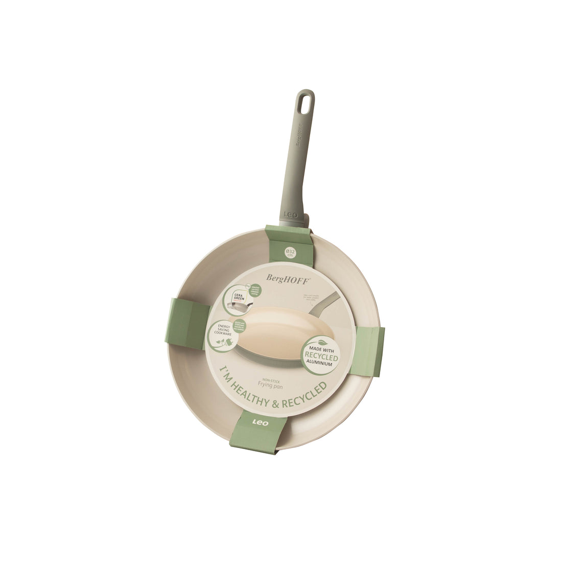 BergHOFF 32cm Frying Pan - Balance Moonmist with Spoon Rest Handle and Healthy Non-Stick Coating