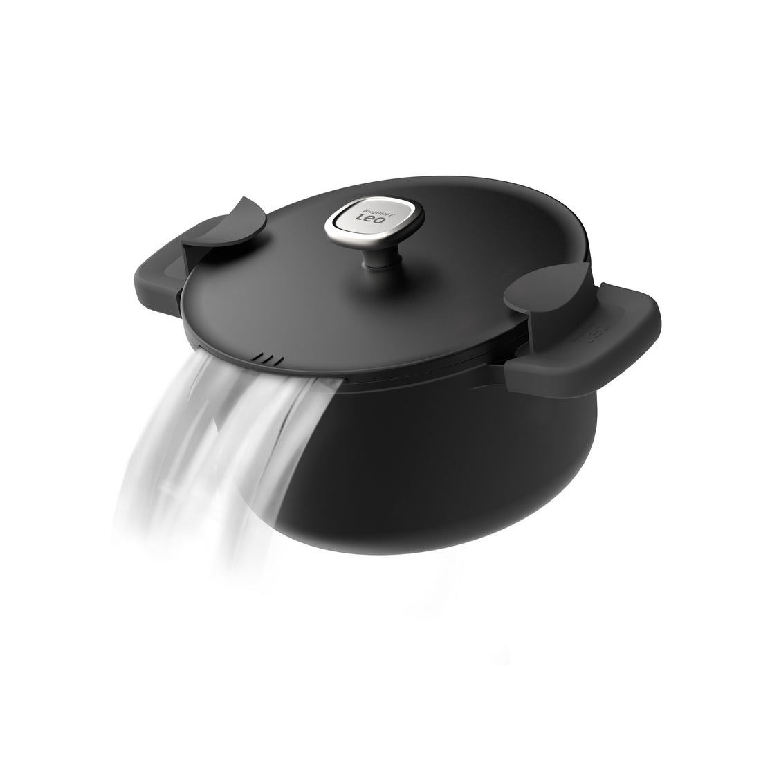 BergHOFF 20cm Casserole – Phantom Series with Silicone Sleeves &amp; Integrated Straining Glass Lid