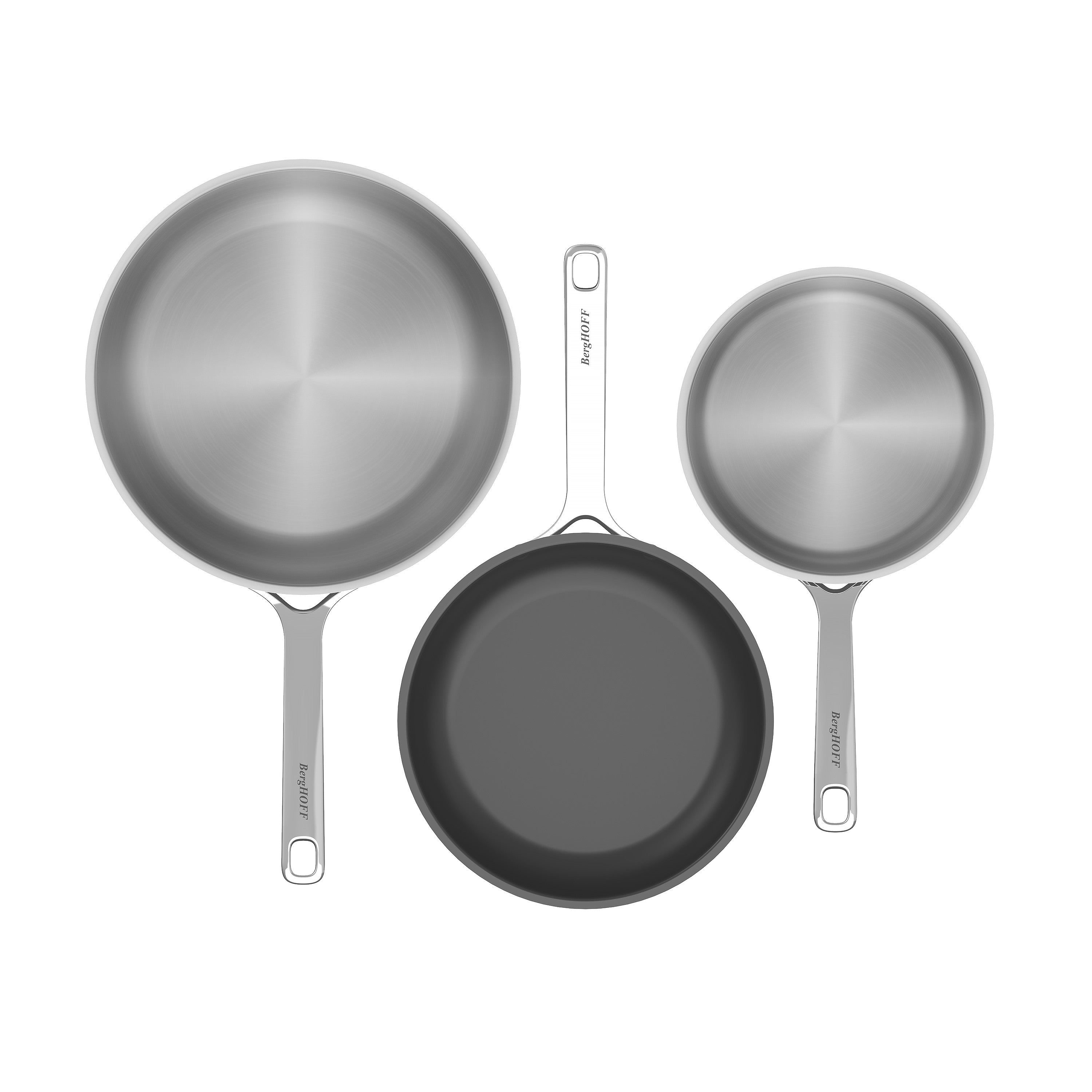 BergHOFF Helix 3‑pc Frying Pan Set, 20/24/28 cm