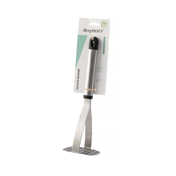 BergHOFF Potato Masher - Stainless Steel with Ergonomic Long Handle for Smooth Mashing